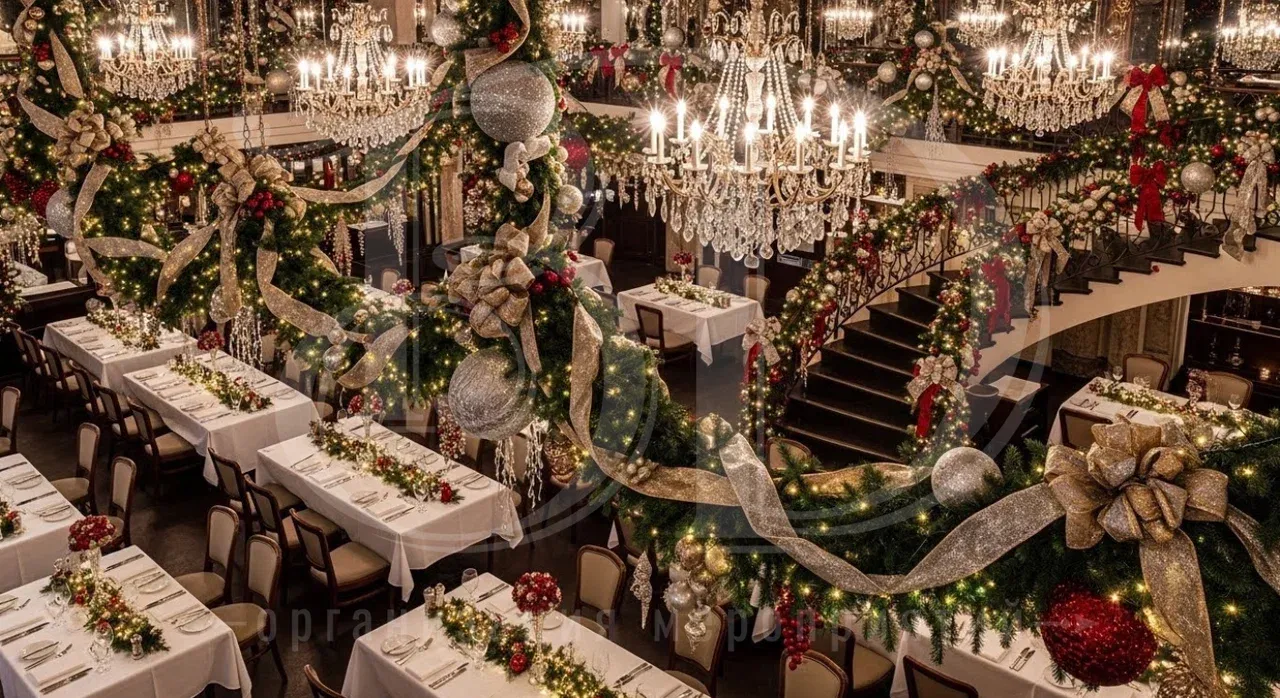 Банкет в ресторане на новогодний корпоратив