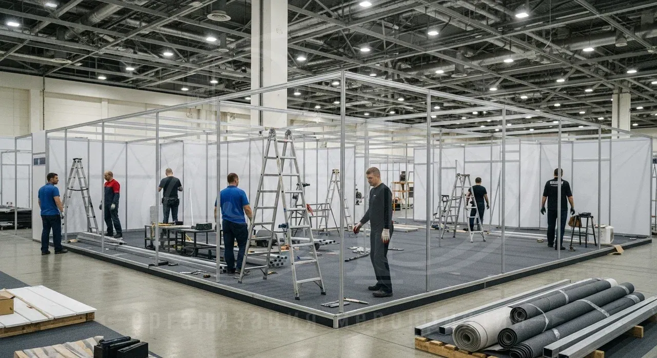 Организация экспозиции выставки: монтаж оборудования, стендов