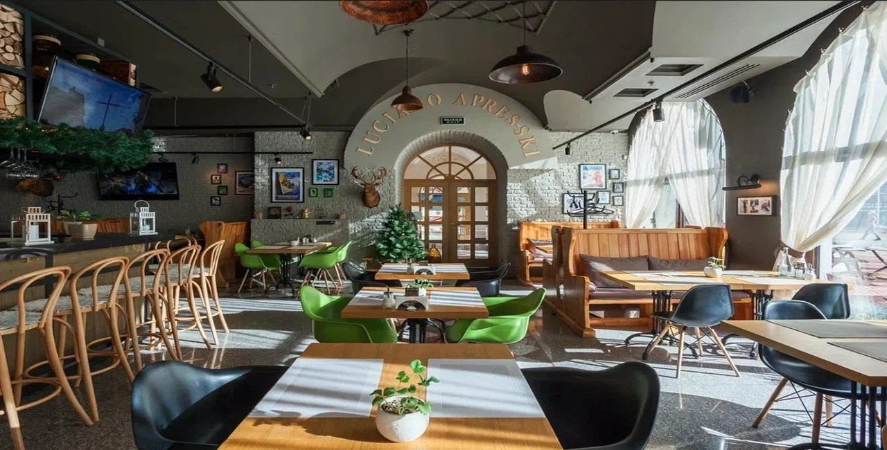 Обстановка внутри площадки: Основной зал ресторана LUCIANO (Сочи)