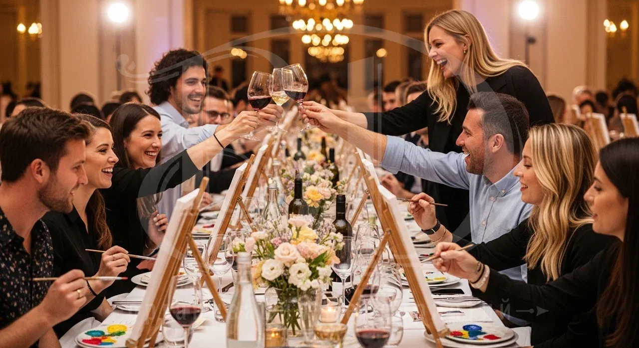 Организованная вечеринка для друзей, коллег, семьи и близких