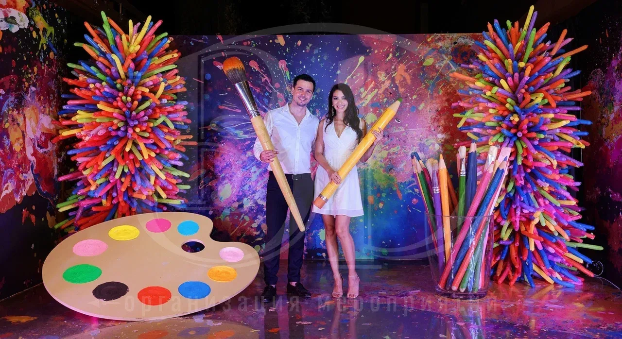 Фотозона на арт-вечеринке