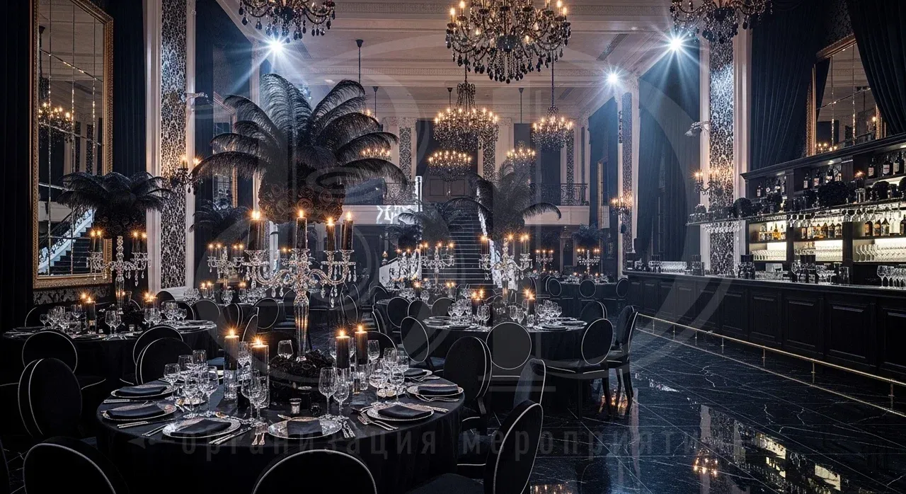 Подбор площадки для вечеринки в чёрном стиле