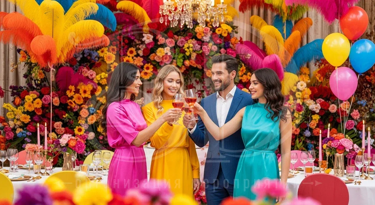Цветная вечеринка для взрослых