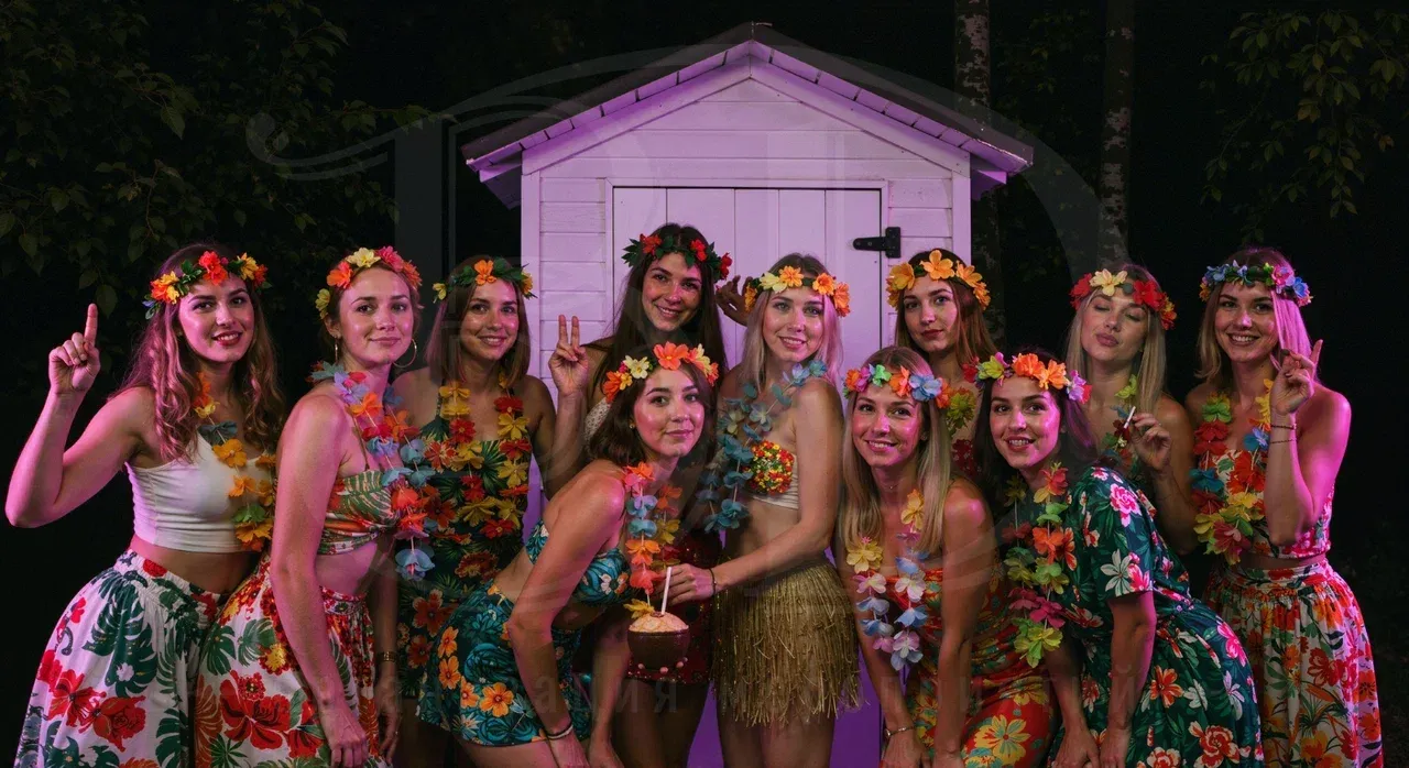 Фото- и видеосъёмка на гавайской вечеринке