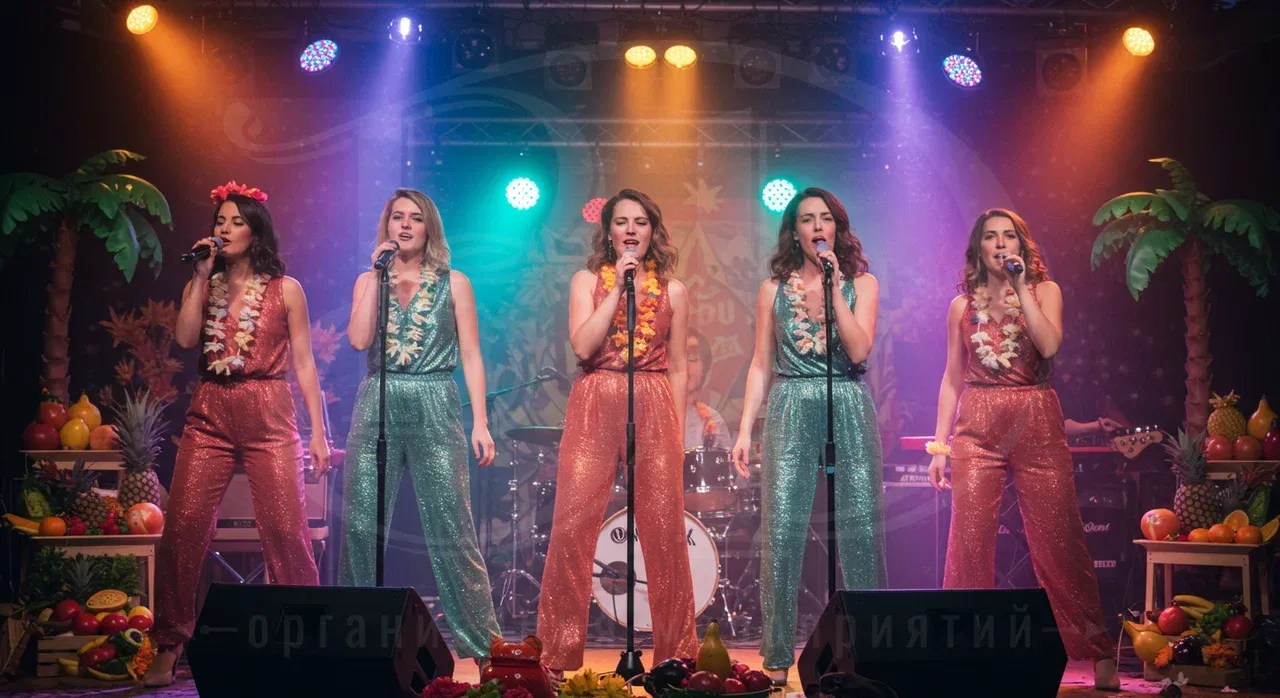 Музыкальные выступления на вечеринке в гавайском стиле