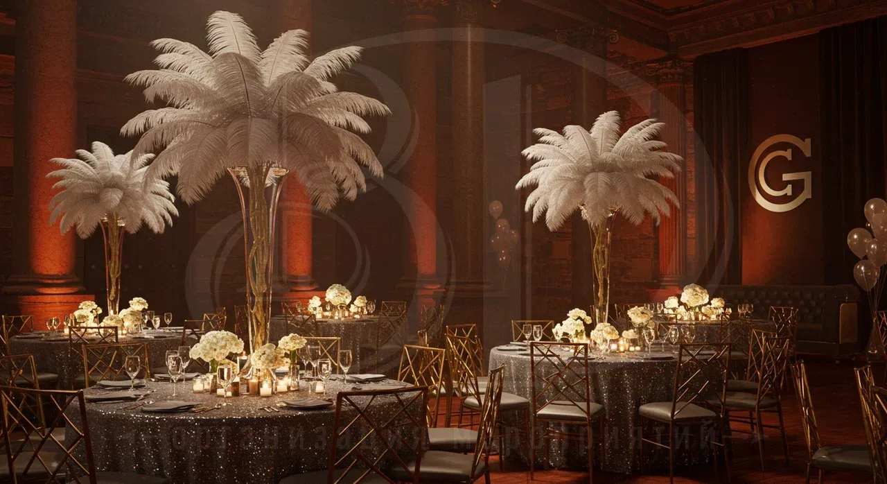 Вечеринка в стиле Гэтсби: декор пространства