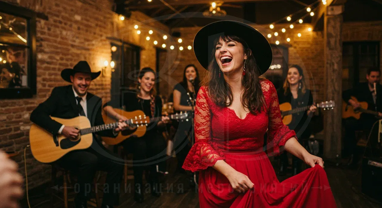Отличное настроение гостей на испанской вечеринке