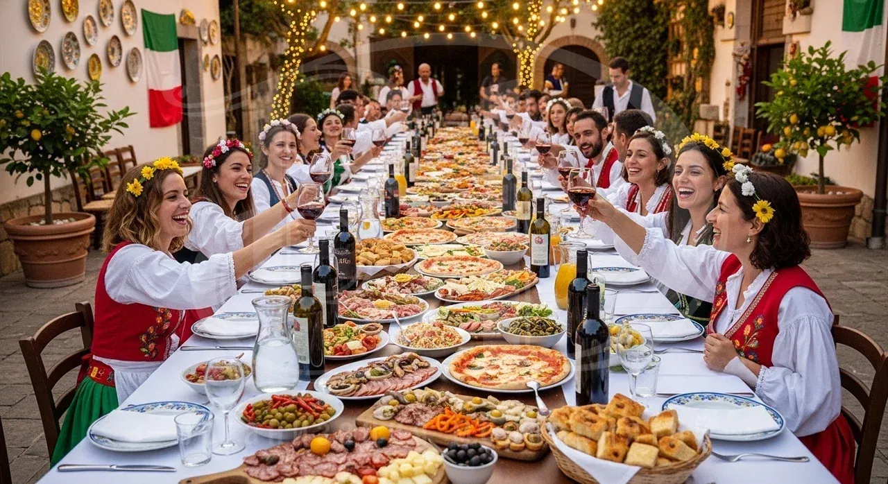 Вечеринка в итальянском стиле: банкет для гостей