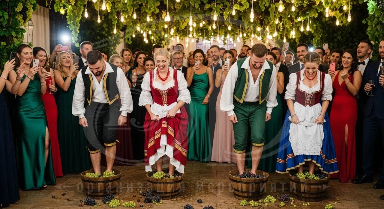 Развлекательная программа на вечеринке в итальянском стиле