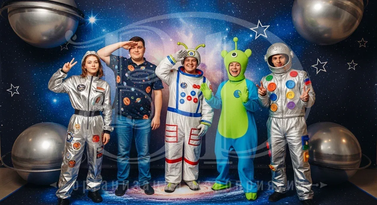 Фотозона на космической вечеринке