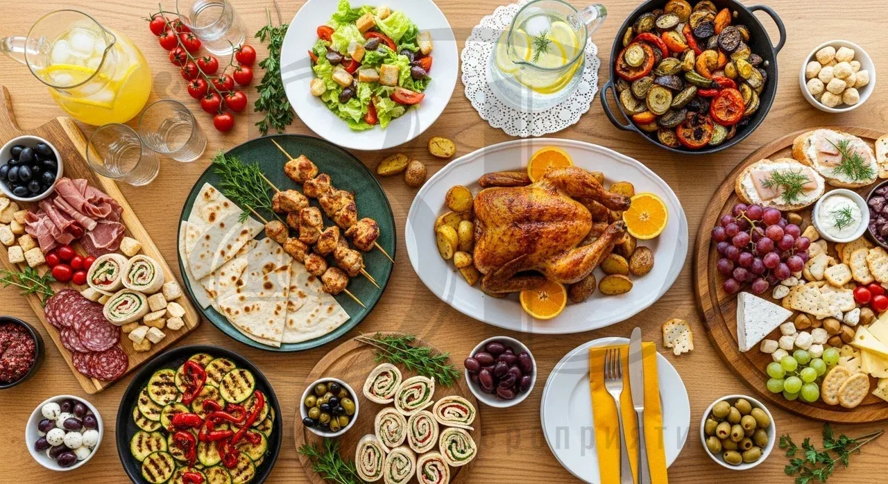 Блюда для приготовления на кулинарном корпоративе