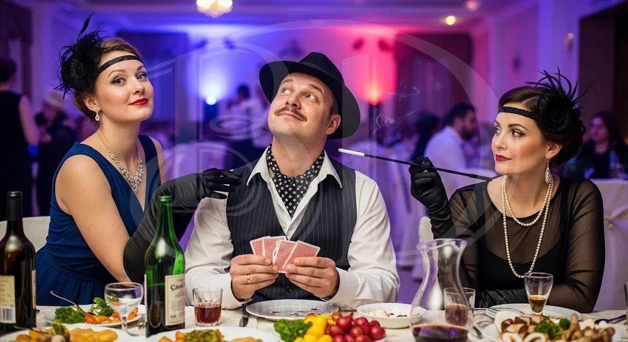 Вечеринка в стиле мафии: банкет