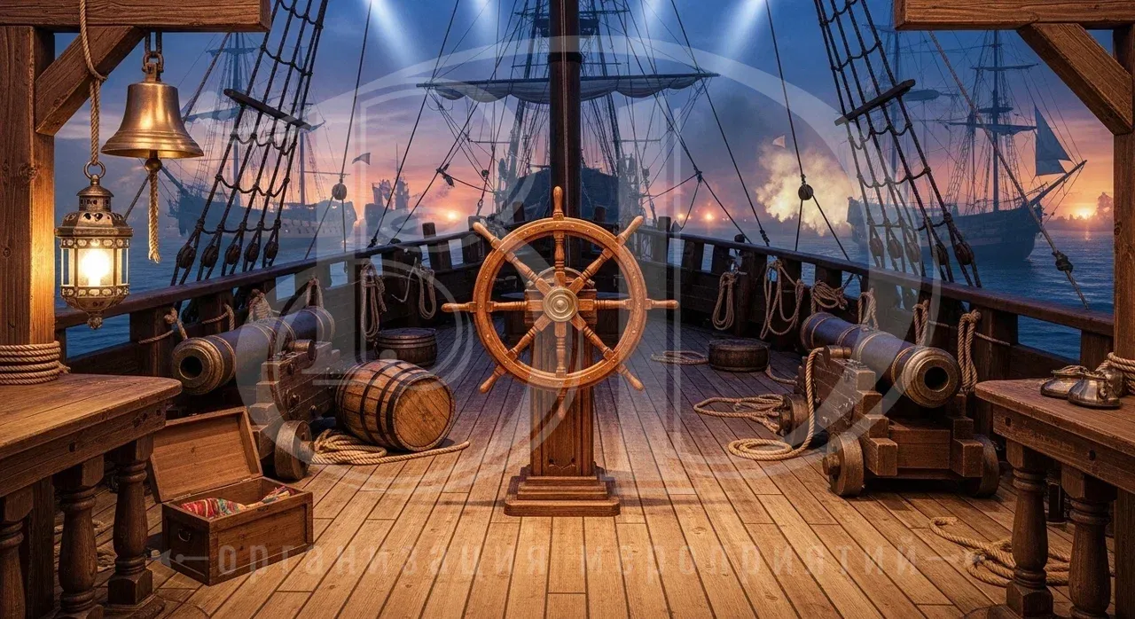 Фотозона на пиратской вечеринке