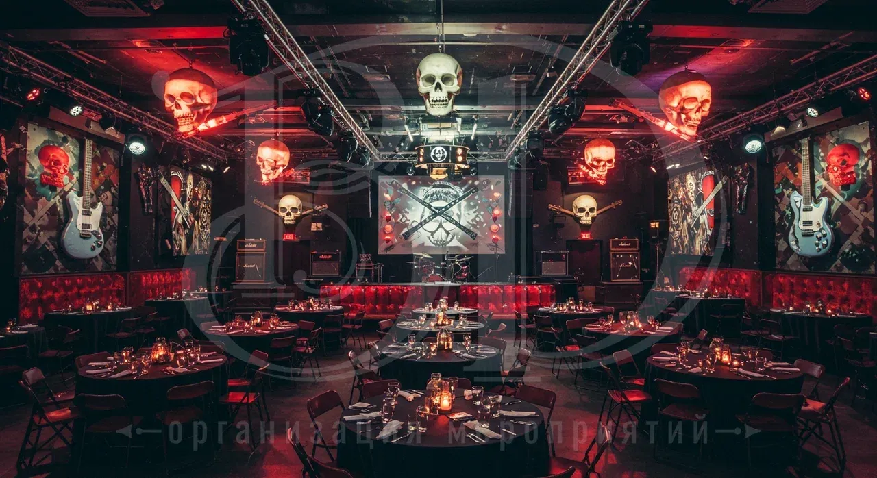 декорирование пространства для рок-вечеринки