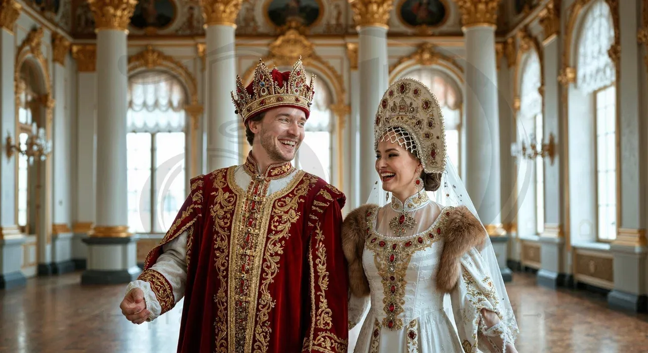 Роскошь А-ля Рус в костюмах гостей вечеринки в русском стиле