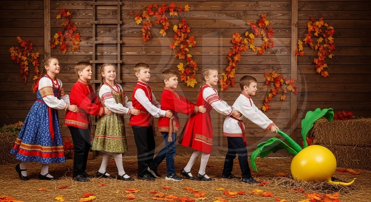 Фотозона на вечеринке по теме русских сказок