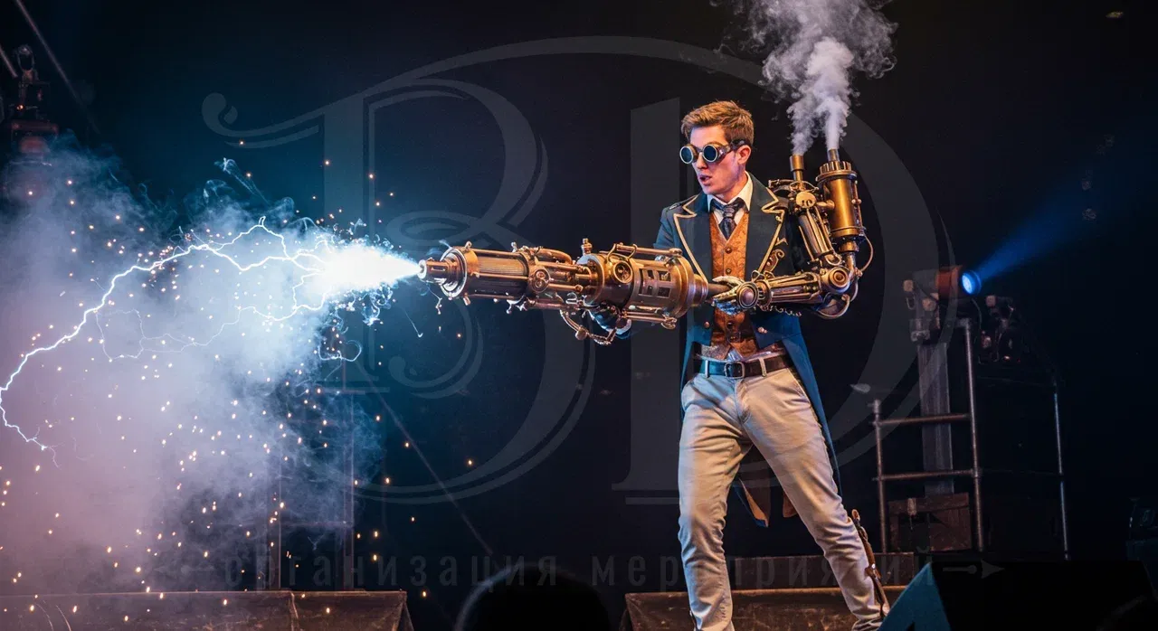 Шоу на вечеринке стимпанк