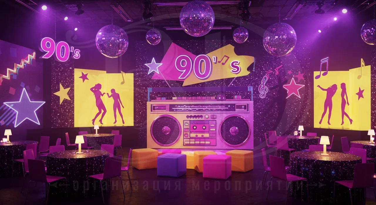 Вечеринка в стиле 90-х: декор пространства