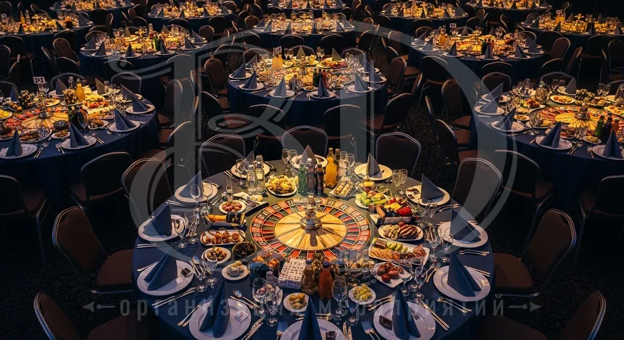 Вечеринка в стиле казино: сервировка столов