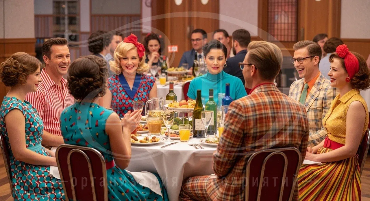 Банкет на корпоративе в стиле стиляг