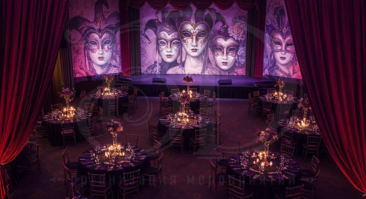 Вечеринка в стиле венецианского карнавала: декорирование пространства