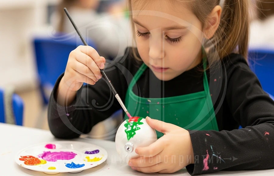 Роспись ёлочных шаров: мастер-класс для детей