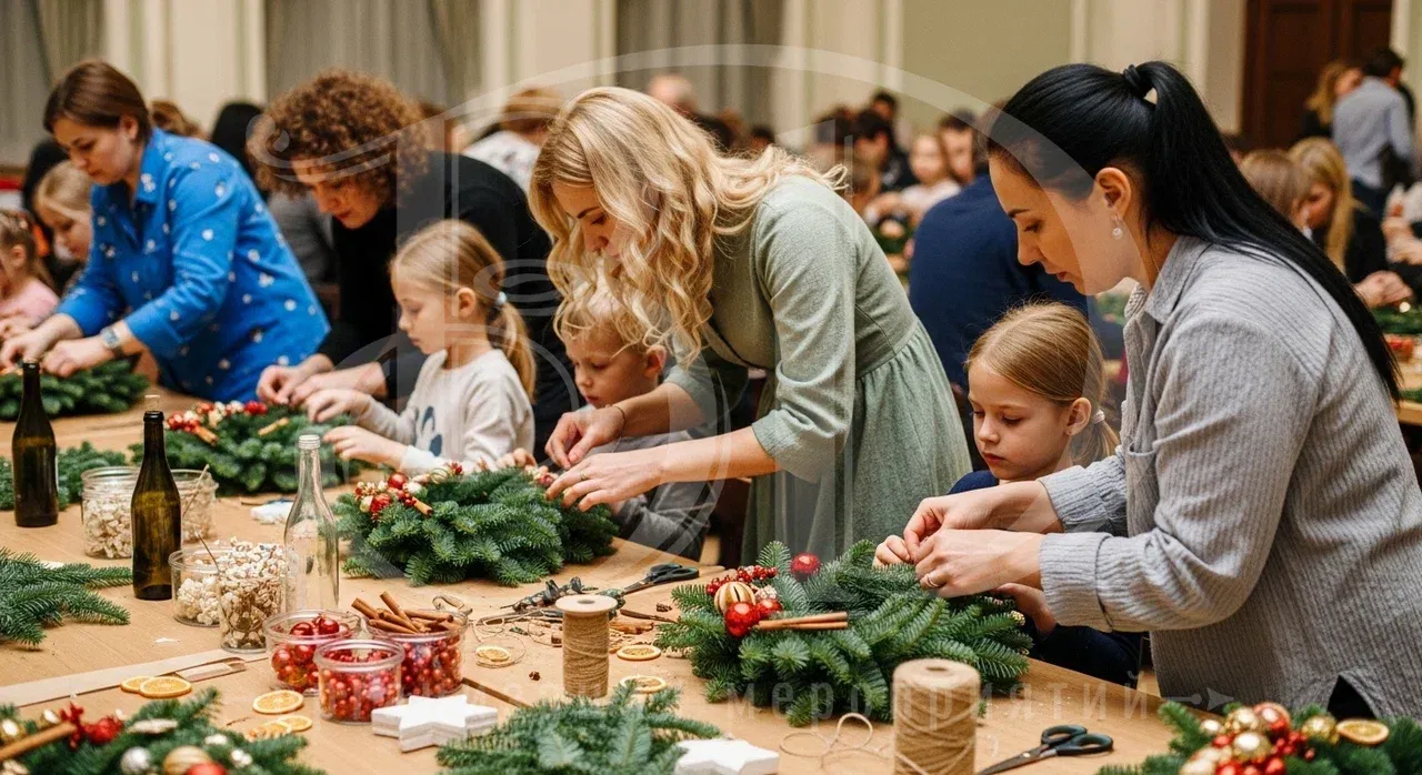 Организуем мастер-класс по созданию рождественских венков