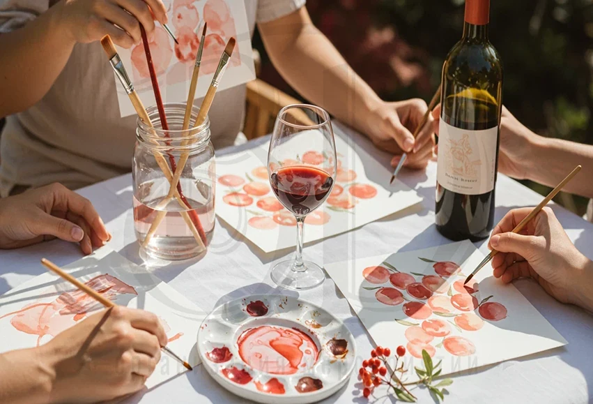 Мастер-класс по рисованию вином на любом event-мероприятии