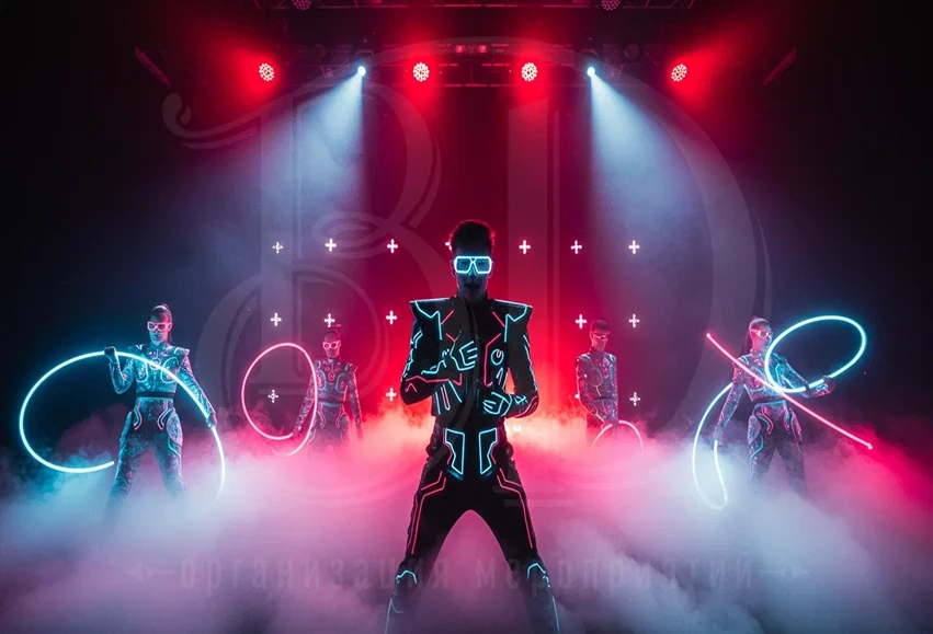 Закажите световое шоу на мероприятие в агентстве Вдсервис Событий