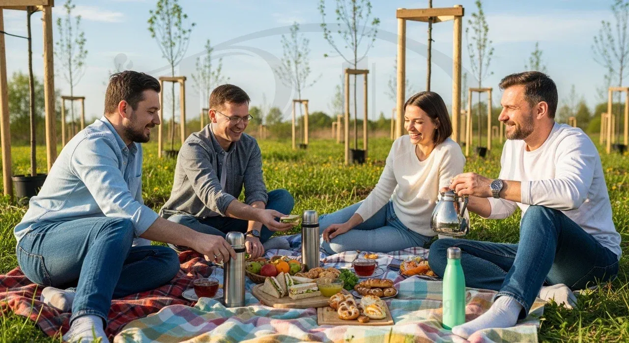 Банкет, кейтеринг или пикник в рамках программы эко-тимбилдинга