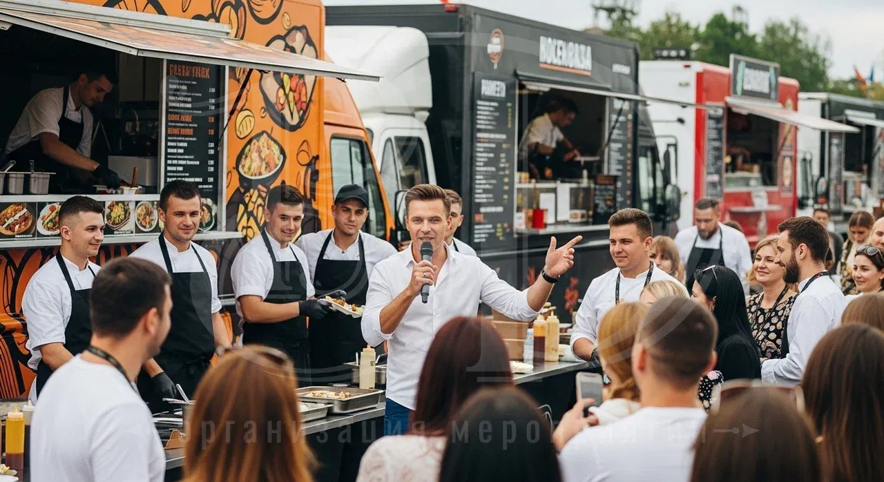 Идея для кулинарного тимбилдинга: фестиваль фудтраков