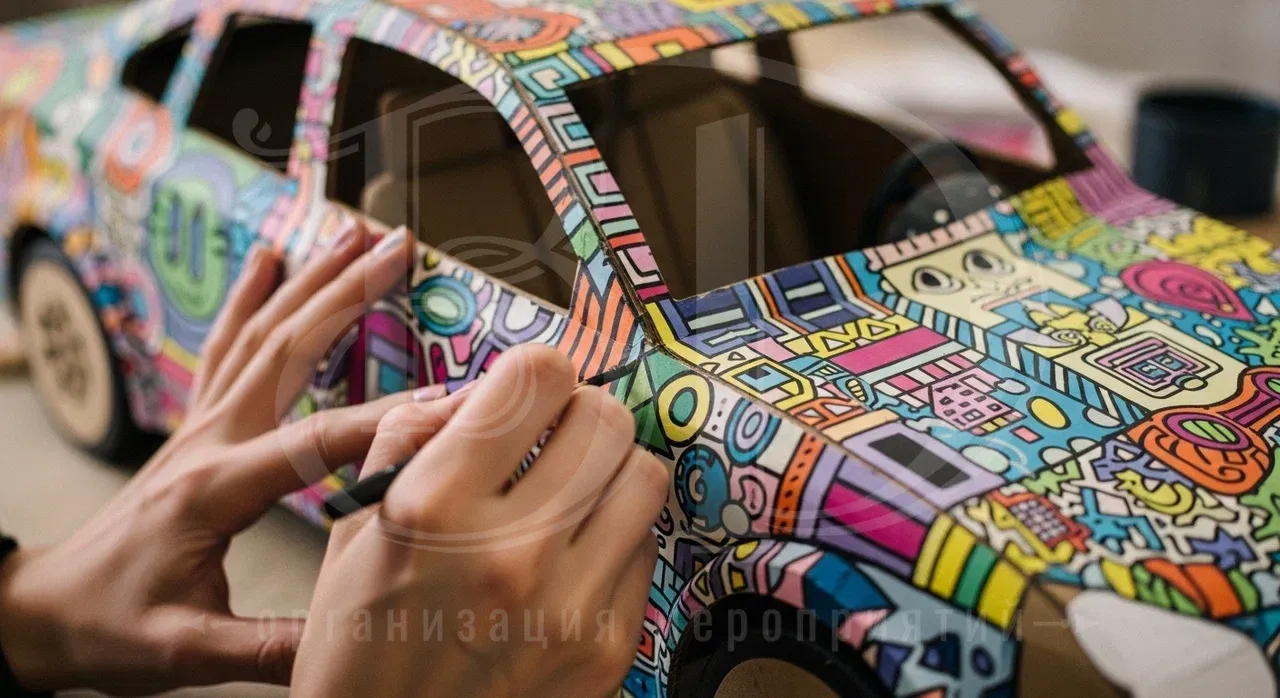 Тюнинг макетов автомобилей в программе тимбилдинга Тачка на прокачку