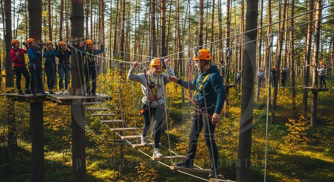 Веревочный тимбилдинг организует агентство ВДСервис Событий
