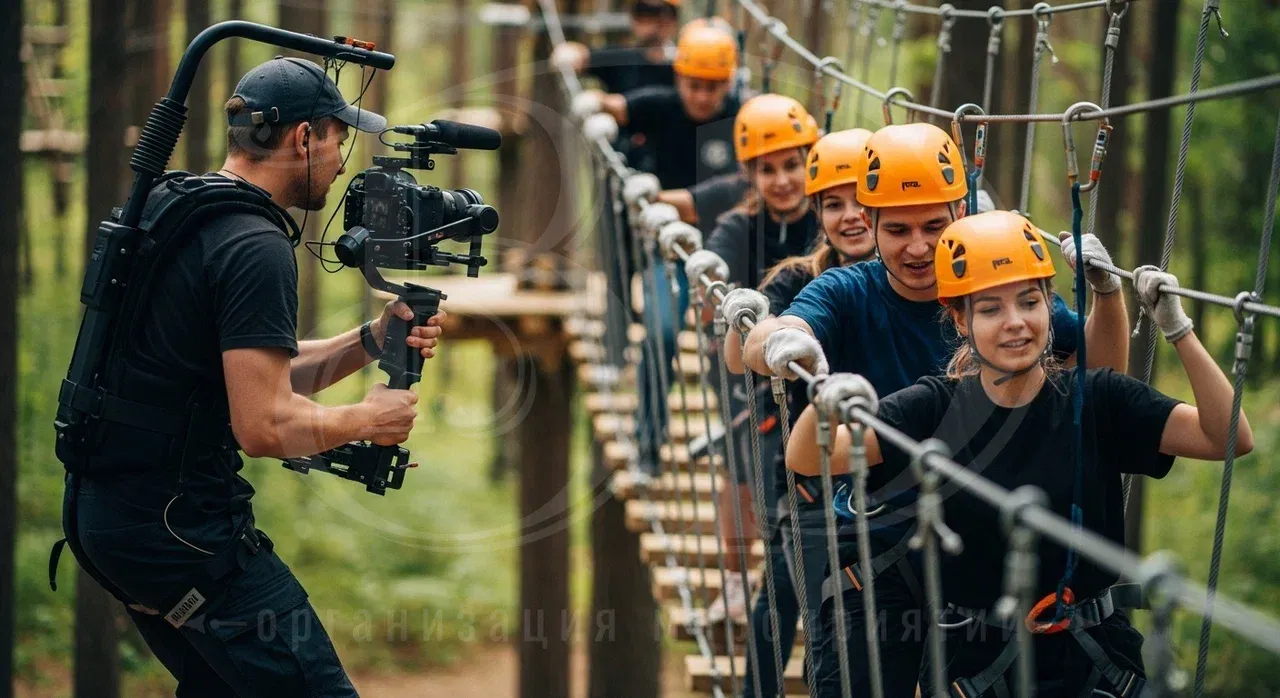 Фото и видеосъёмка веревочного тимбилдинга
