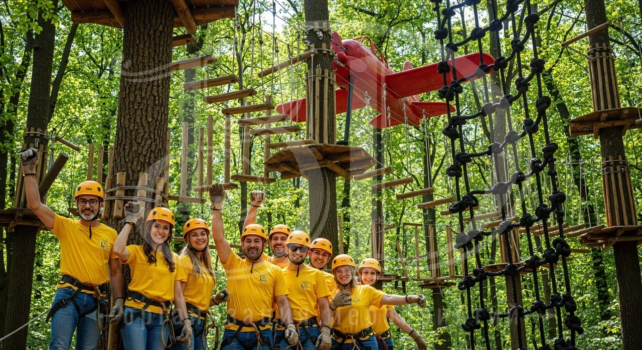Сплочение команды и развитие навыков коммуникации - задачи веревочного тимбилдинга