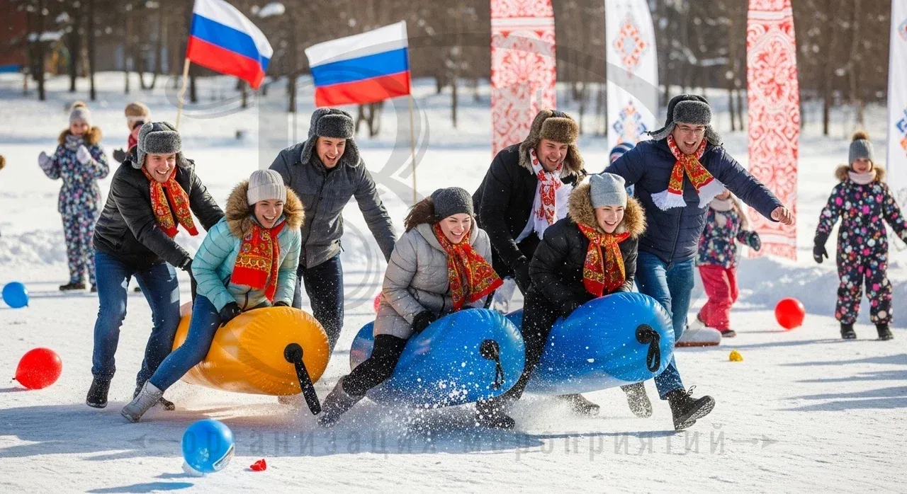 Увлекательная программа для тимбилдинга зимой на природе